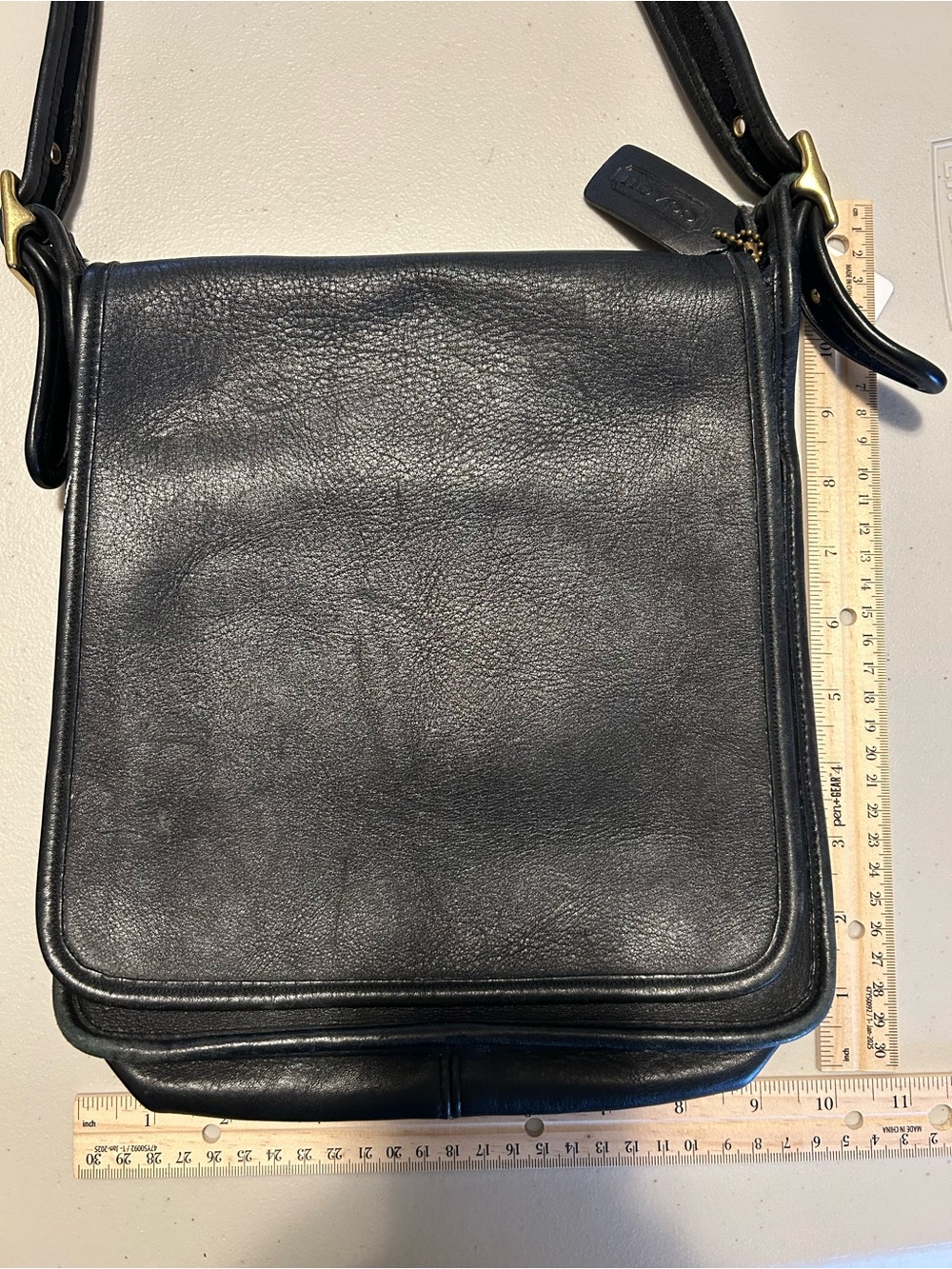 Coach Vintage Legacy Studio Flap Black Leather Messenger Crossbody 01’